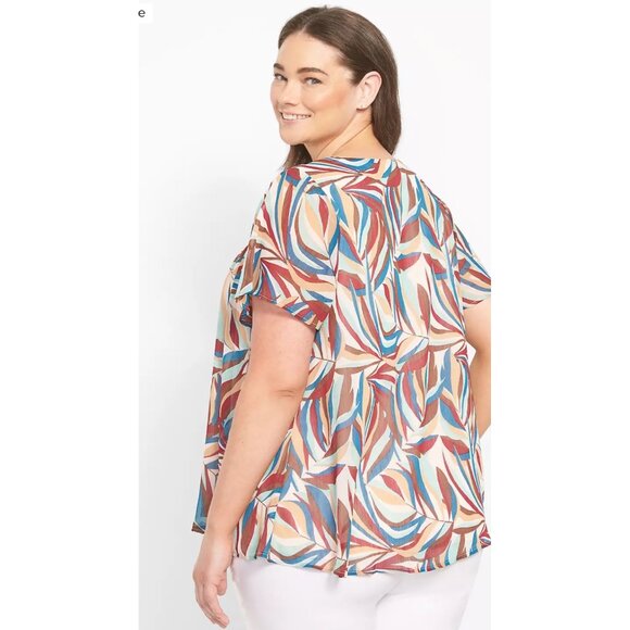 Lane Bryant Relaxed Square-Neck Top With Trim Detail woman’s size 18/20 - Picture 10 of 12